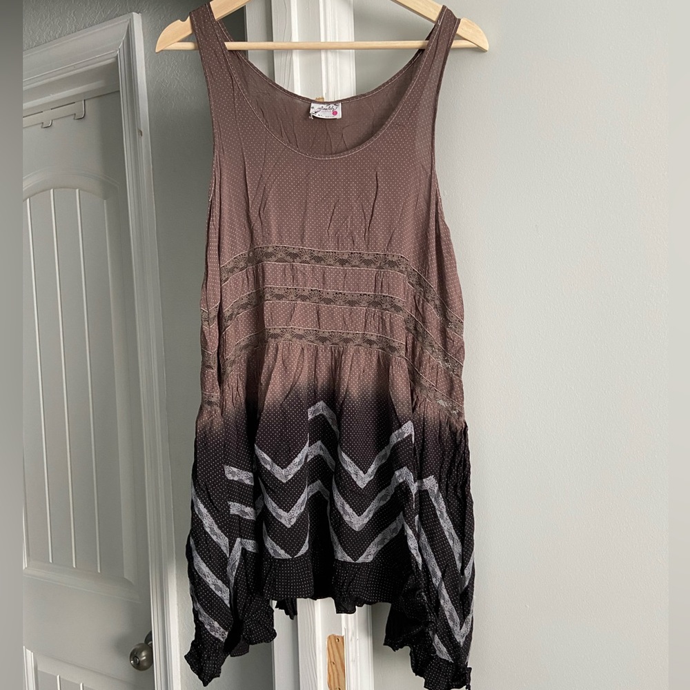FP brown & black voile trapeze slip